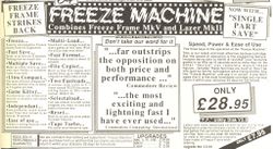 Freeze Machine Advert